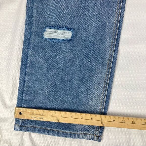 Pretty Little Thing Jeans Women 4 Blue Distress Boyfriend Straight Leg Denim NEW - Picture 13 of 16